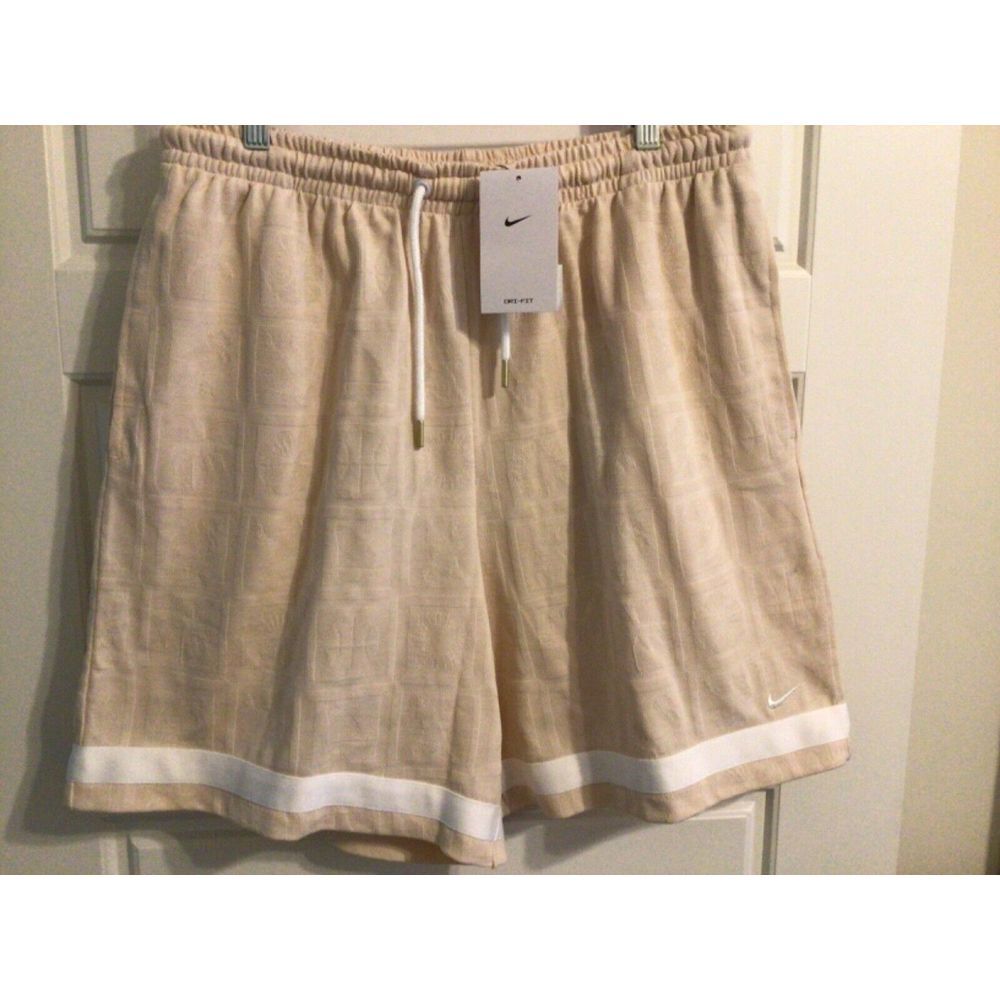 Men Nike Basketball Dri-Fit Basketball Shorts Beige DH7551-219 Size L‎